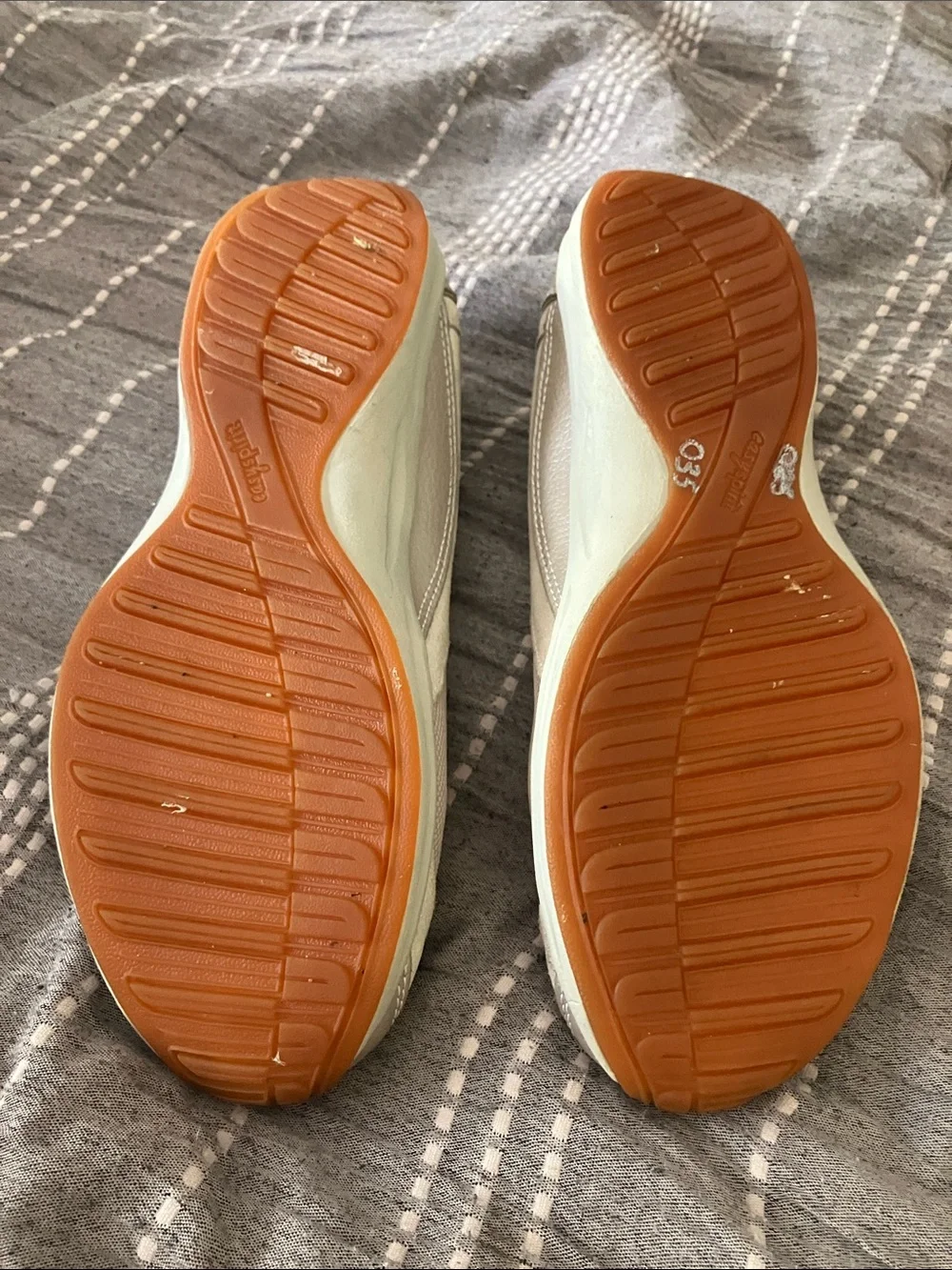 Easy Spirit Women's Slip-On Flats in Cream and Light Taupe